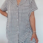 Maternity Pyjama Set Khaki Gingham