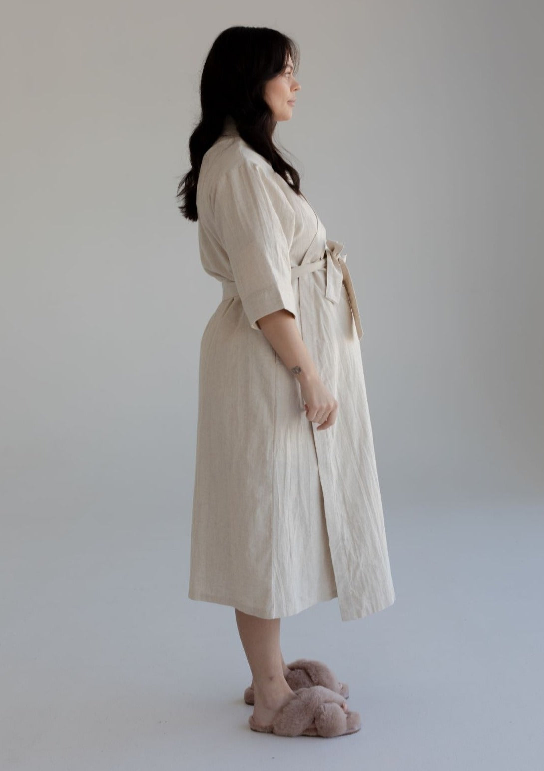 Maternity Robe Oatmeal