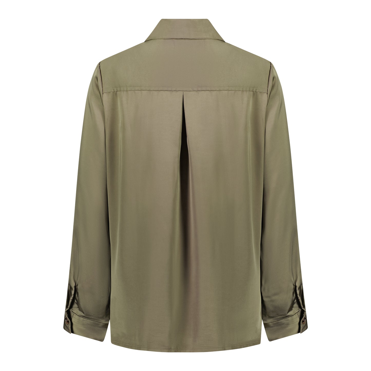 Maternity Classic Shirt Khaki Satin