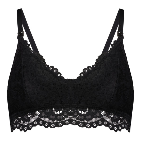 Lily Lace Maternity Bralette Black